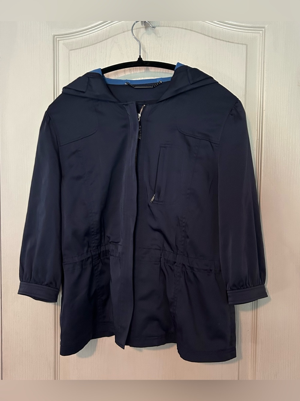 Aquascutum Navy Hooded Women's Jacket - Lightweight Zip Front